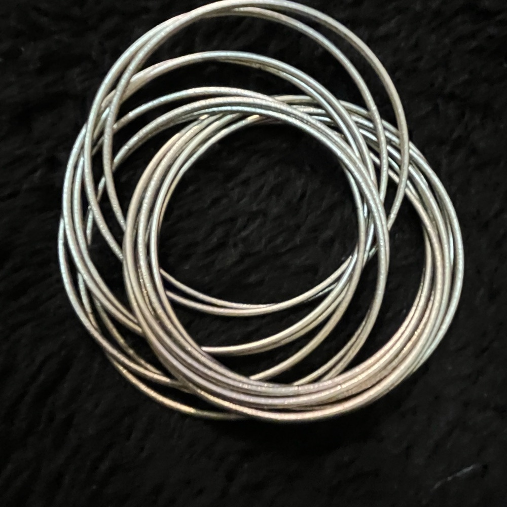 Silver Colored Attached Bracelets - image 3